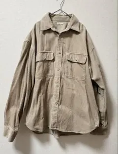 オーバーサイズコーデュロイシャツ　シャツジャケット　GU コットン