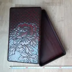 文箱 小物入れ 彫刻 アンティーク 昭和レトロ 硯箱 お道具箱 木箱 ボックス
