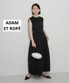 美品 アダムエロペ 3,2万円 リネン混オールインワン サロペット 麻 