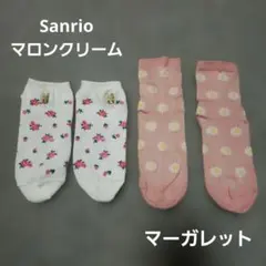 Sanrio マロンクリーム／花柄ショートソックスのサムネイル