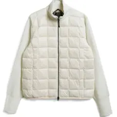 ベーシック ハイネックWジップ ニットスリーブダウンジャケット