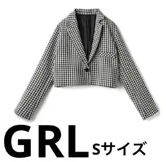 ⭐︎値下げ）グレイル　黒ギンガムチェック柄　ショート丈　長袖　ジャケット　Sサイズ