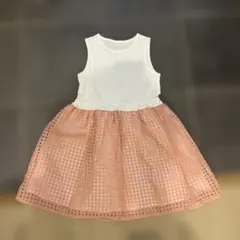 オンワード組曲　セレモニー　ワンピース ホワイト×ピンク