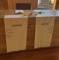 結婚式　受け付け　タペストリー