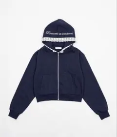 smyeon Compact lace zip hoodie / グレー - メルカリ