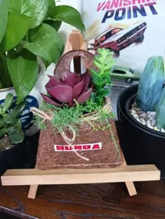 リメイク缶　フェイクグリーン　多肉植物　インテリア雑貨　ガーデニング　炭　消臭