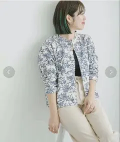 ITEMS URBANRESEARCH ジャガードプリントカーディガン