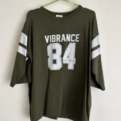 SM2 VIBRANCE 84 ロゴ 五分袖カットソー カーキ