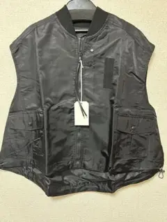 新品　今季　完売品　ブランコ　MA-1デザイン VEST ベスト　ジレ　ブラック