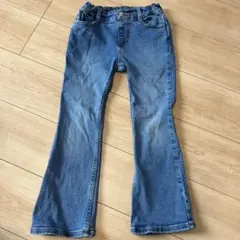 GU デニムブルー フレアパンツ 120