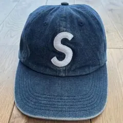 Supreme Washed Denim S Logo 6-Panel Cap