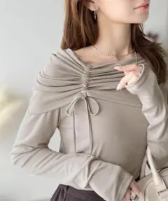 classicalelf クラシカルエルフ オフショルリボンカットプルオーバー