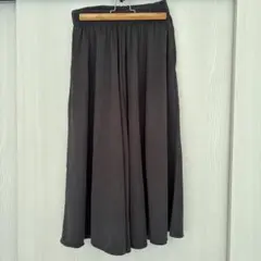 cloche チャコールグレー ガウチョパンツ ゴムウエスト