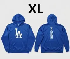 【希少】MLB ドジャース パーカー XL ブルー シーガー #5 背番号入りのサムネイル