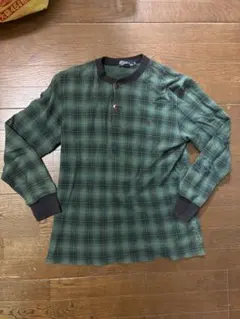 ラルフローレングリーンチェック ヘンリーネック