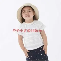 petit main オフホワイト レース調 Tシャツ 110cm