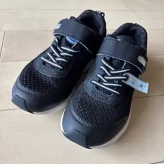 ムーンスター　LUVRUSH スニーカー ベルクロ　キッズ　19.0 黒