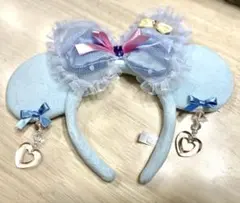 ディズニー 水色 リボン付きカチューシャ