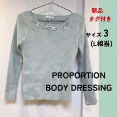 新品未使用✨️ プロポーションボディドレッシング ミントグリーンニットセーター L