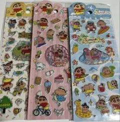 【即日発送】海外公式 しんちゃん しゃかしゃか入りウォーターシール3枚