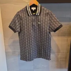 良品 LACOSTE 4 モノグラムジャガードポロシャツ ボルドー 総柄 - メルカリ