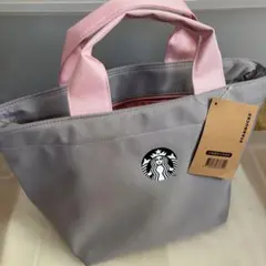 STARBUCKS スターバックス トートバッグ グレー ピンクのサムネイル