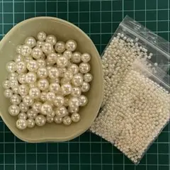 No.149 パール風ビーズ 10mm80個・8mm30個・3mm約2000個