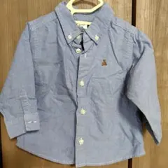 Baby Gap ボタンダウンシャツ、刺繍クマ付き12-18month