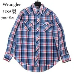 Wrangler ラングラー USA製 70s ヴィンテージ ウエスタンシャツ