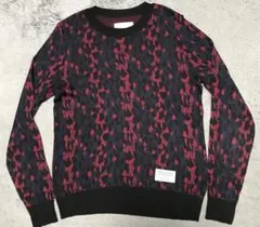 ワコマリア　レオパード　シルクニット