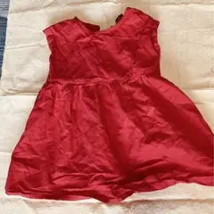 赤いノースリーブワンピース　子供用キッズサイズ90cm