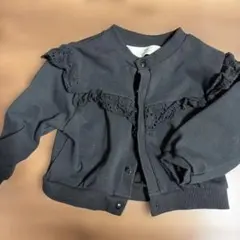 H&M 黒 レース付きカーディガン 92cm