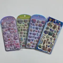 ディズニー COTTON PUFFYシール 他　4種セット