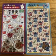 ベイマックスとスティッチ　 ボンボンドロップシール 2枚セット
