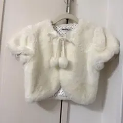 【未使用】familiarファミリア　春服　半袖コート　リボンファミちゃん130