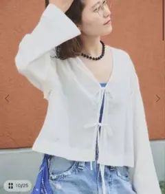 spick&span a&m ハシゴレースリボンブラウスのサムネイル