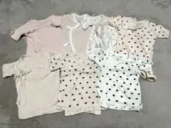 新生児 女の子 コンビ肌着 短肌着 まとめ売り 7枚 50〜60