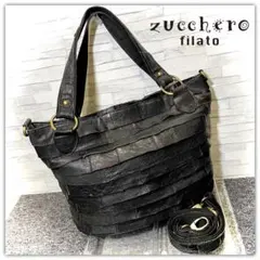 ズッケロフィラート パッチワーク 2way ショルダーバッグ 本革 レザー
