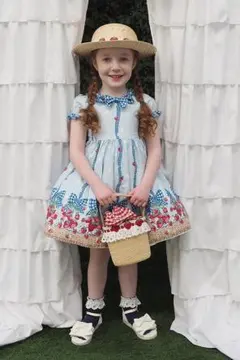 ♥シャーリーテンプル♥いちごバスケット♥リボンワンピース♥新品♥130♥