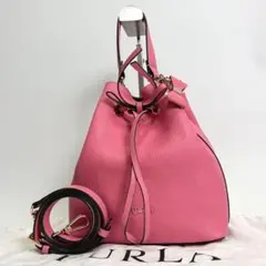 【極美品】FURLA コスタンザ 巾着 2way ハンドバッグ ショルダーバッグ