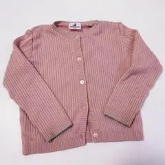 ピンク ベージュ縁取り　カーディガン　翌日発送　parents dream