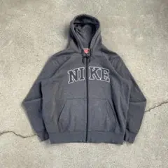 90s 00s nike 裏起毛 ジップパーカー スウェット グレー 古着y2k