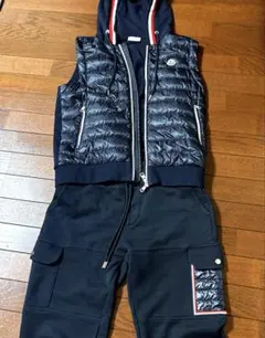 【美品】モンクレール GILET M ＆ パンツ ネイビー S セット