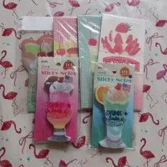 スイーツデザイン　 レターセット　ジップバッグ　メモ付箋セット