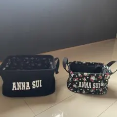 ANNA SUI 花柄収納バスケット 2個セット