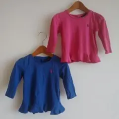 ポロ・ラルフ・ローレン 長袖Tシャツ 2色セット80、90