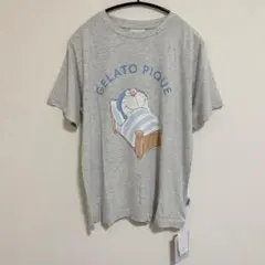 【新品タグ付き】ジェラートピケ 【ドラえもん】ワンポイントTシャツ グレーのサムネイル