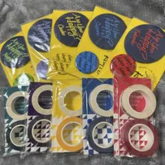 嵐 缶バッチ マスキングテープ 5種セット (おまけ付き)