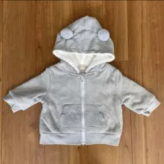 ＊petit main＊くま耳フード付きパーカー　70