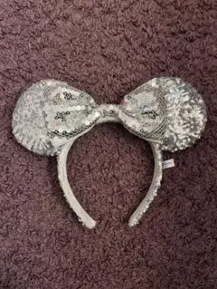 ミッキーマウス耳カチューシャ シルバー